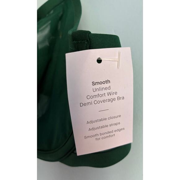 Auden Mesh Unlined Demi Bra 36B Green - Picture 4 of 7
